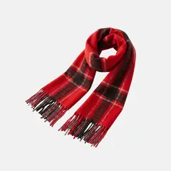 KAST PE - Maxi Bufanda Drake chalina pashmina con Rayas - Rojo
