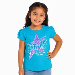 GENERICO - Polo Niña Manga Corta Algodón Estampado