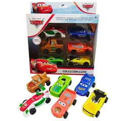 GENERICO - Pack 6 Carros Cars Rayo Mcqueen Goma Resistente Juguete Niños 10cm