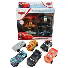 GENERICO - Pack 6 Carros Cars Rayo Mcqueen Goma Resistente Juguete Niños 10cm