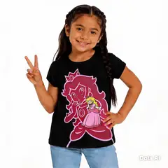 GENERICO - Polo Niña Manga Corta Algodón Estampado
