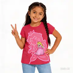 GENERICO - Polo Niña Manga Corta Algodón Estampado