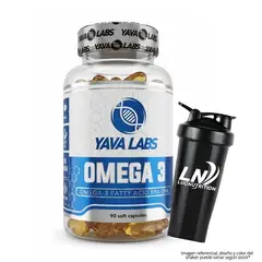 GENERICO - Omega 3 Yava Labs 1000 mg Fish Oil - 90 Cápsulas + Shaker