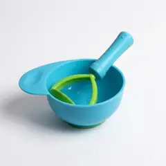 GENERICO - Plato Machacador de Comida Top Baby Bowl para Bebés Celeste