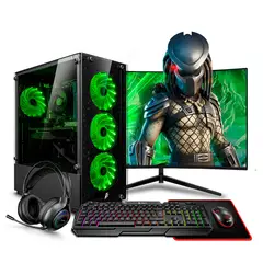 RYZEN - Pc Gamer AMD 5 4600G 16gb 500GB 24" Mipclista Green COMPUTADORA