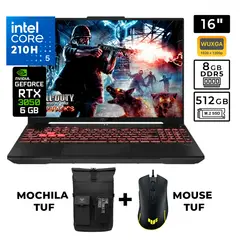 ASUS - LAPTOP FX607VJB-RL209 - INTEL CORE 5 210H, RAM 8GB, SSD 512 GB, RTX3050 6GB, PANTALLA 16"