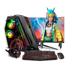 RYZEN - Pc Gamer AMD 7 5700G 8gb 500GB 24 Mipclista RGB COMPUTADORA