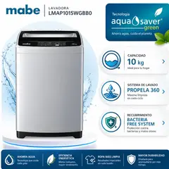 Mabe - Lavadora de 10 kg silver LMAP1015WGBB0 automática