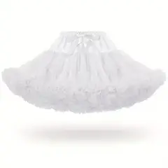 GENERICO - FALDA LOLITAS ENAGUA PARA VESTIDO LOLITA BLANCO