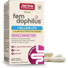 VITAL - Probioticos Fem-Dophilus Jarrow x60 capsulas Flora vaginal y salud urinaria