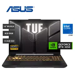 ASUS - Laptop TUF GAMING FX607VJ-RL209, INTEL CORE 5 210H, RAM 8GB, SSD 512GB, RTX 3050 6GB, 16"WUXGA,Fredoos