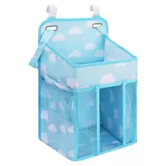 GENERICO - Organizador Colgante para Cambiador de Pañales y Cuna Diseño Nube Color Celeste