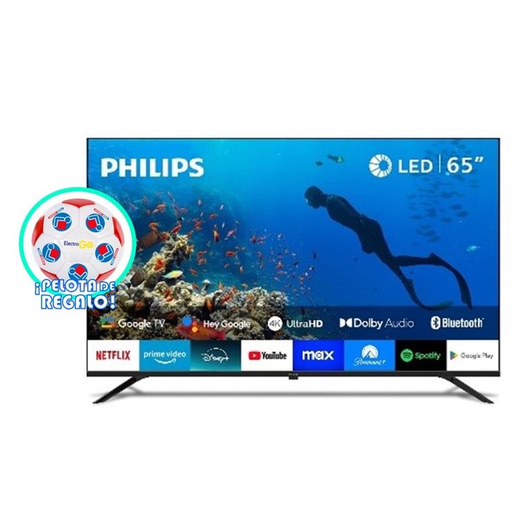 TELEVISOR SMART TV 65 LED 4K GOOGLE TV 65PUD7019 + PELOTA DE REGALO