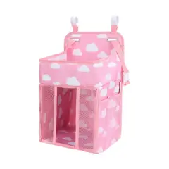 GENERICO - Organizador Colgante para Cambiador de Pañales y Cuna Diseño Nube Color Rosado