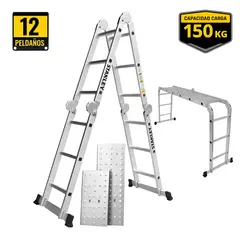 STANLEY - Escalera multiposicion 12 peldaños