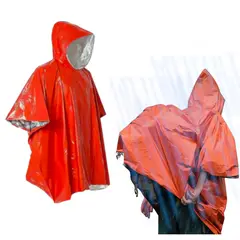 GENERICO - Manta Supervivencia PONCHO LLUVIA Térmico IMPERMEABLE MANTIENE CALOR Reversible Cubre Mochila