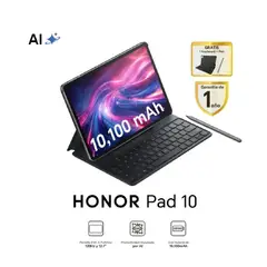 HONOR - Tablet Pad 10 12.1” con Smart Keyboard y CHOICE Pencil 8GB RAM, 256GB ROM, Gris