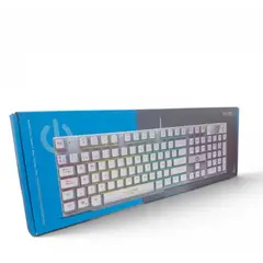 ENKORE - Teclado Gamer Brain 603W - Rainbow LED - Español - USB - 105 Teclas - Negro