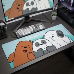 GENERICO - Mousepad Alfombrilla Osos Rosado 80 cm x 30 cm