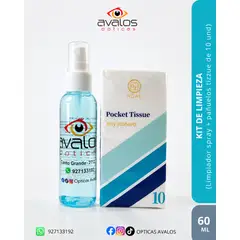 GENERICO - KIT DE LIMPIEZA SPRAY PARA LENTES - 60 ML