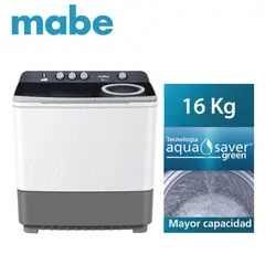 Mabe - Lavadora Semiautomática de 16 kg blanca LMD6124PBBB0