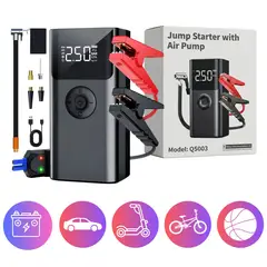 SEISA - Arrancador de Bateria Auto Inflador de Llanta Carro Scooter Bicicleta Pelota Linterna LANTUN