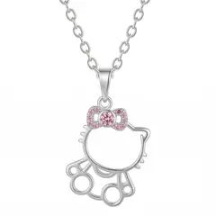 GENERICO - Collar Gatita Hello Kitty Regalo Niña Plata 925