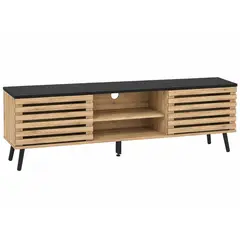 STARHOME - Mueble de Tv Estilo Nórdico Beliani con puertas corredizas