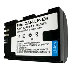 GENERICO - Bateria Lp-E6 E6N E6NH Para 60d 70d 80d 90d 5d Mk Iii Iv 6dii