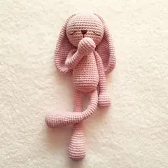 BE CRAFTY - Muñeco de Apego Conejo Suave Color Rosa con Orejas Largas