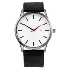 GENERICO - Reloj de Cuarzo para hombre Cuero Sintético Plateado