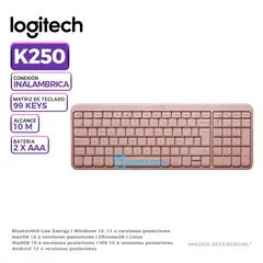 LOGITECH - TECLADO K250 BLUETOOTH ROSE