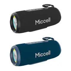 MICCELL - 2 Parlantes Bluetooth 50W Portátiles con Subwoofer para Exterior