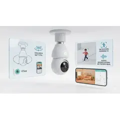GENERICO - Cámara de Seguridad E27 PTZ Cloud Camera 360° WiFi con Visión Nocturna a Color