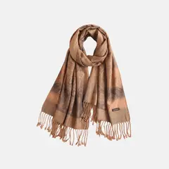 KAST PE - Pashmina Bufanda Emma con borlas - Marrón