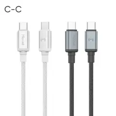 MICCELL - Pack de 2 Cables Tipo C a Tipo C PD 60W Carga Rápida Nylon Trenzado
