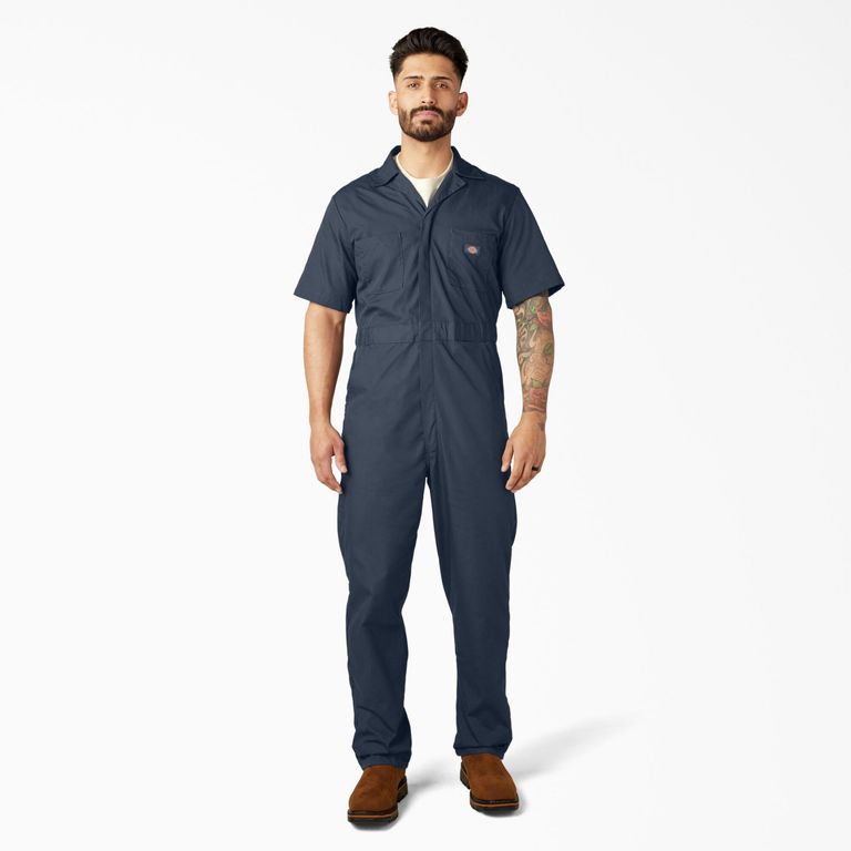COVERALL MANGA CORTA POPELIN DE HOMBRE AZUL MARINO OSCURO (33999DN) T-L