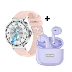 VIDVIE - Combo Smartwatch SW1624 Rosado + Audífonos LP40 Pro Purpura