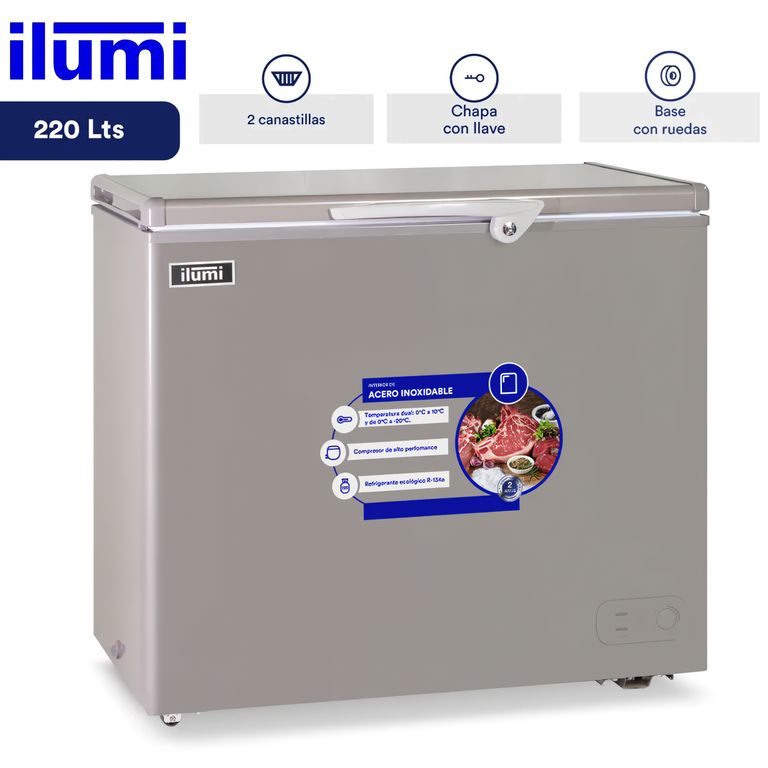 Congeladora Dual 220 Litros TFI-2200DG Gris