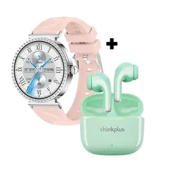 VIDVIE - Combo Smartwatch SW1624 Rosado + Audífonos LP40 Pro Verde