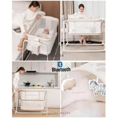 BEBE - Cuna Colecho para Funcion Mecedor Electrico Beige Deluxe