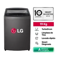 LG - Lavadora 19 Kg TurboDrum Carga Superior Negro WT19BVTB
