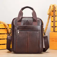 ALDEBARAN - Morral de Cuero Vacuno 8577 Alta Capacidad (Laptop 13" y A4)