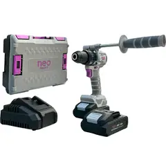 NEO - Taladro 20V + 2 Bat 4Ah + Carga. + Maleta T1211020K2-4