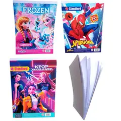GENERICO - Cuaderno para dibujar Papel blanco de 20 hojas - set de 2