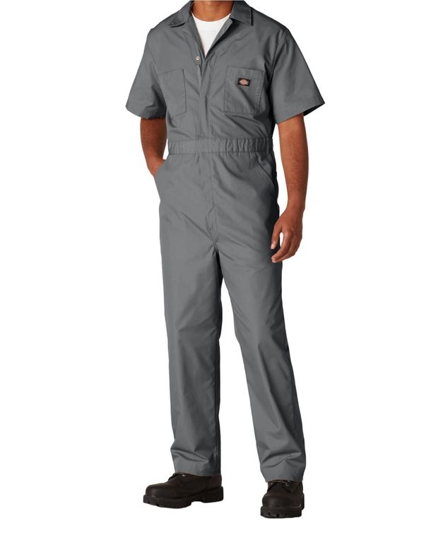 COVERALL DE MANGA CORTA POPELIN PARA HOMBRE GRIS (33999GY) T-L