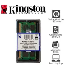 KINGSTON - MEMORIA RAM LAPTOP DDR3 PC3L 1333MHZ 8GB