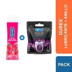 DUREX - Anillo Vibrador + Gel Lubricante Cerezas de Pasión