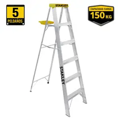 STANLEY - Escalera tipo tijera de aluminio 5 peldaños