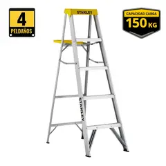STANLEY - Escalera tipo tijera de aluminio 4 peldaños